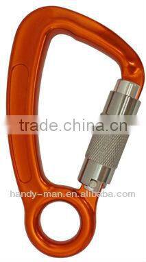 A140-22KSG Industrial Safety Forged Aluminum Captive Eye CE Standard Screw Gate Quicklock Locksafe Carabiner