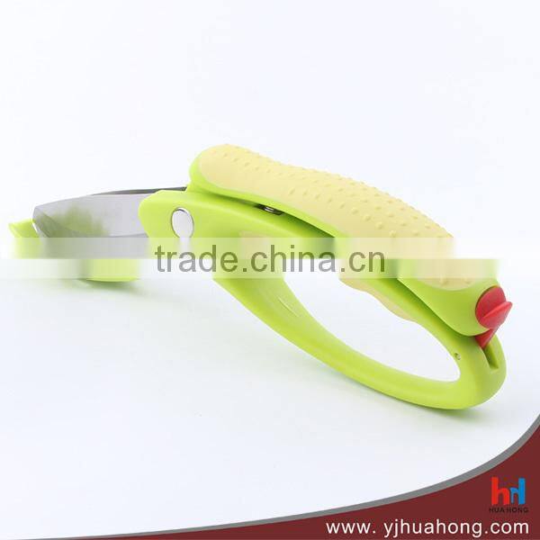 High quality mutifunction salad kitchen scissors with soft grip handle