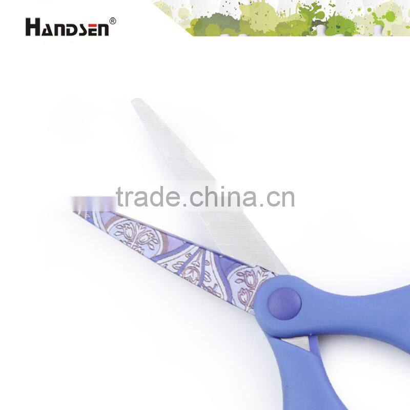 6-1/2" plastic handle printing coated scissors