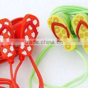 Zipper earphone slippers Earphone 3.5MM BASS MP4 MP3 Headphone earphone