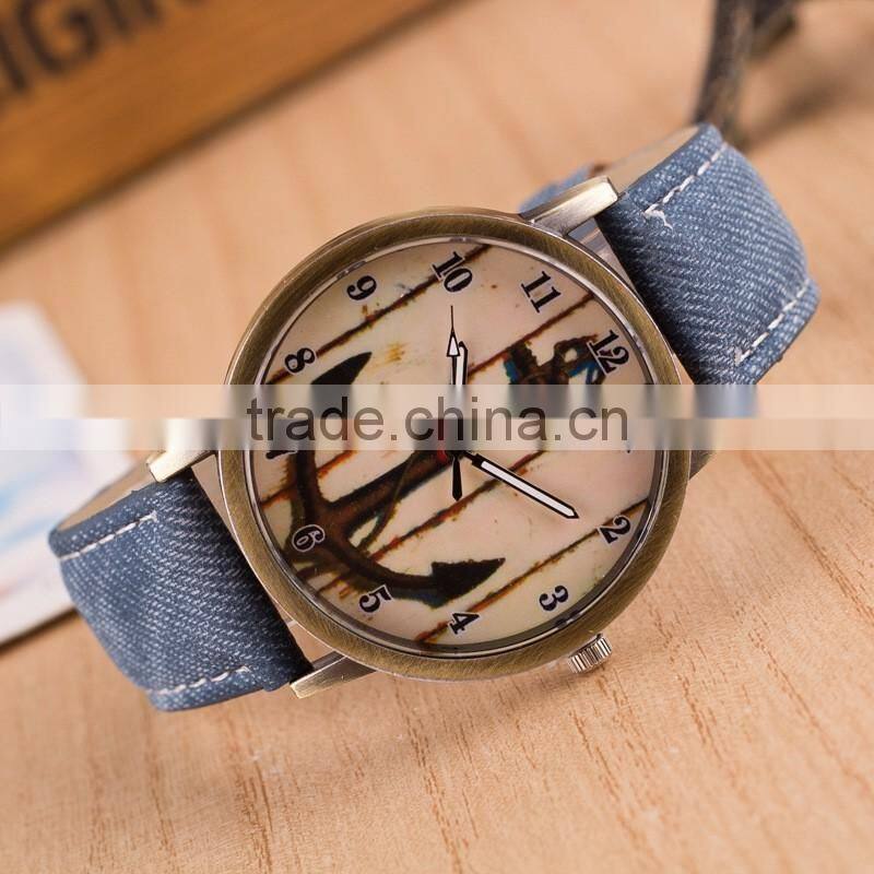 wholesale factory price free sample classical wristwatch leather strap men's watch