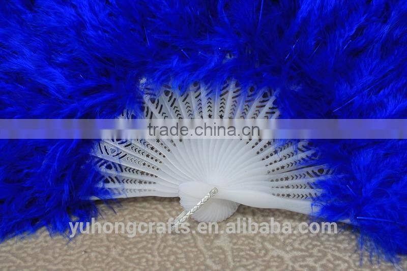 Handmade crafs plastic feather fan