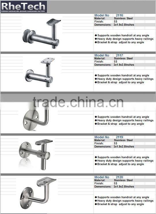3" Heavy Duty Handrail Bracket in Satin Nickel
