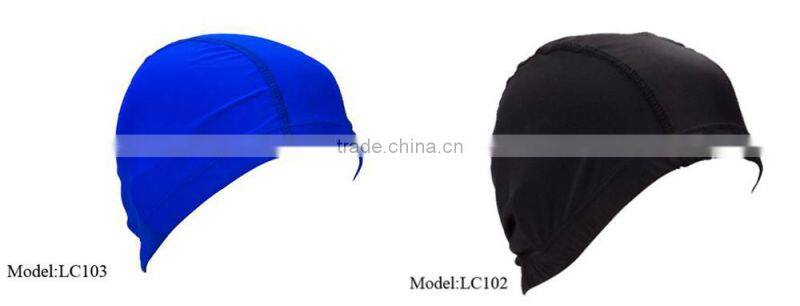 High quality novelty soft fabric durable oem nylon swimming caps