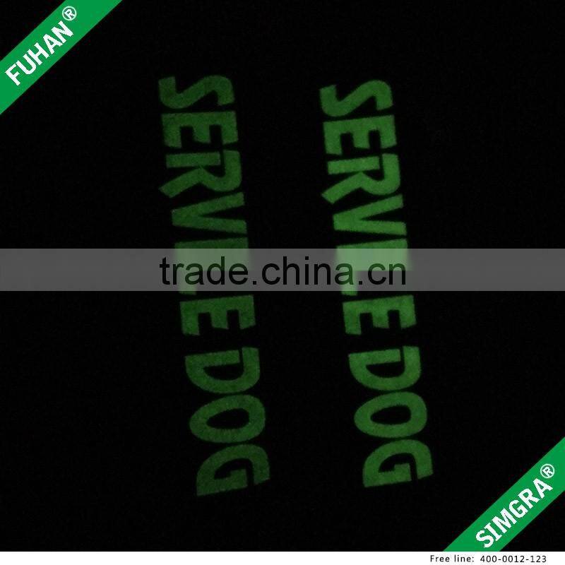 Photoluminescent glass-made Leather marks