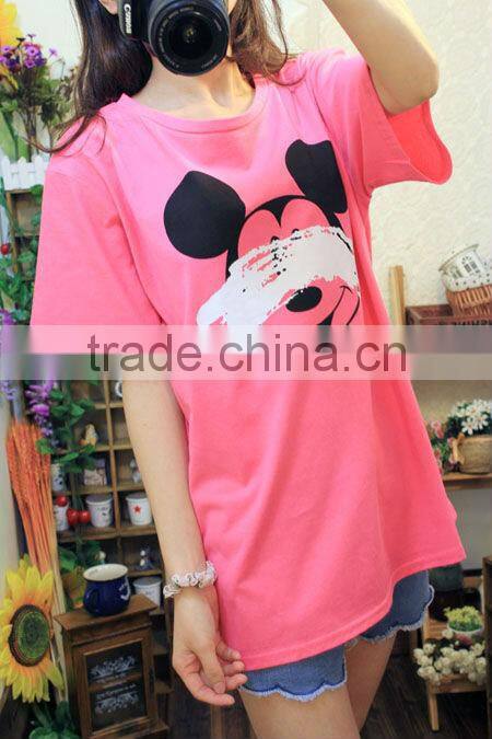 fashion women t shirt with Mickey made in china