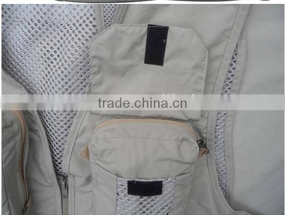 New outdoor travel vest multi pocket waterproof Vest for mens