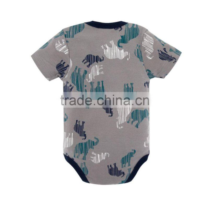 2017 Cheap Good Quality Baby Clothes Colorful Summer 100%Cotton Short Sleeves with Printing Newborn Infant Baby Bodysuits