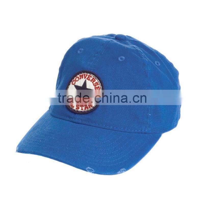 100% cotton 6 panel custom patch embroidery baseball cap