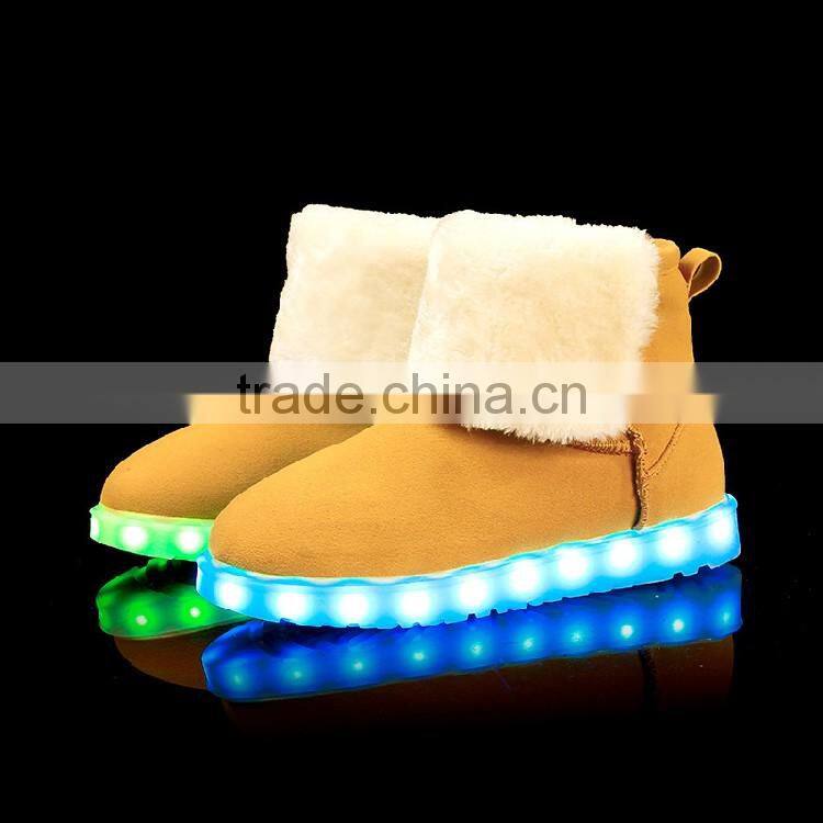 HFR-TS-12-2 2017 winter shine brand shoelaces polyester led women boots