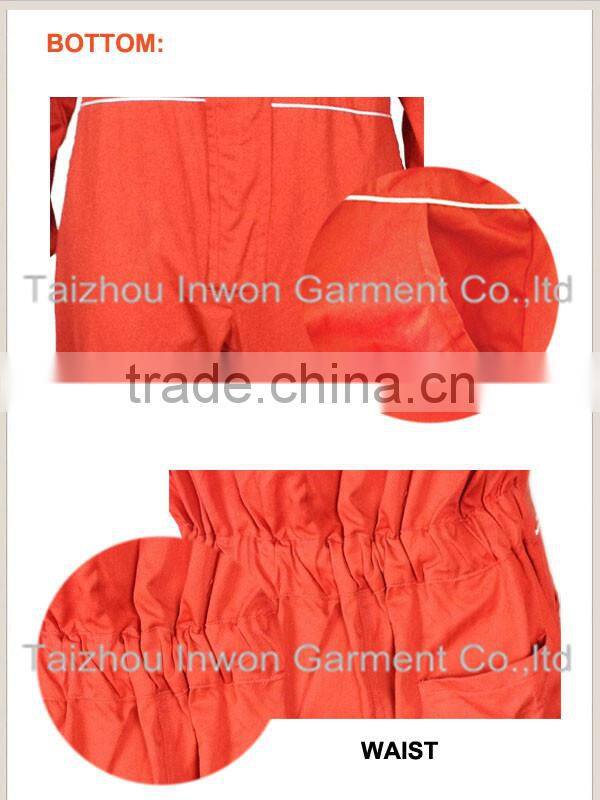 Custom design oil industrial safety workwear uniform flame retardant coverall
