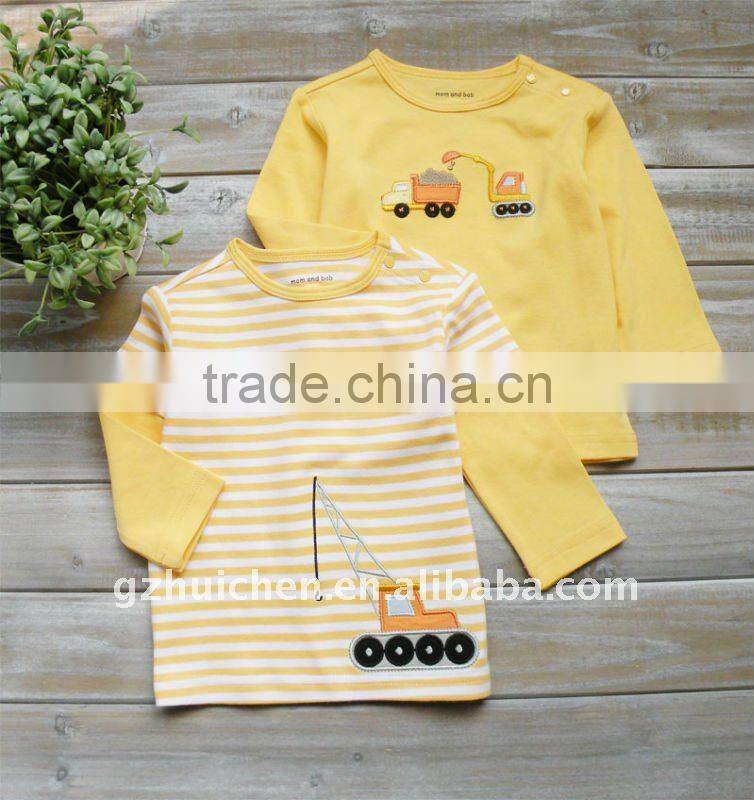 mom and bab 2012 100% cotton baby clothing,baby tshirt long ,china import clothes