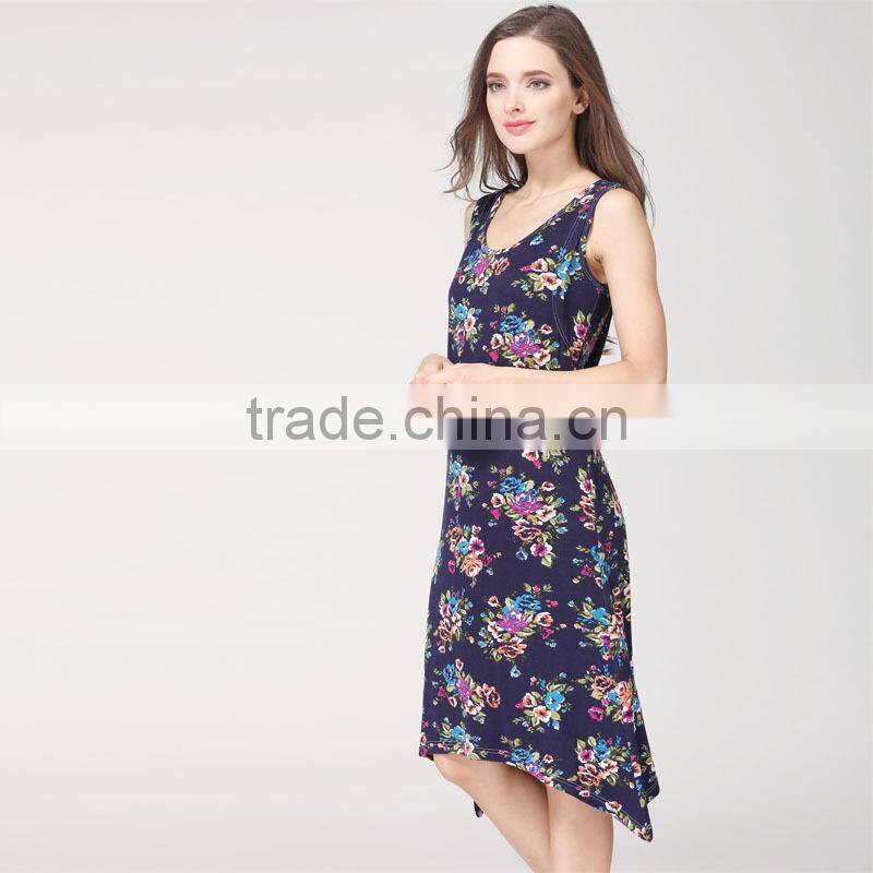 2017 MAMALOVE New Sleeveless Cotton Floral Maternity Clothes Breastfeeding Dress Women Pregnant dress