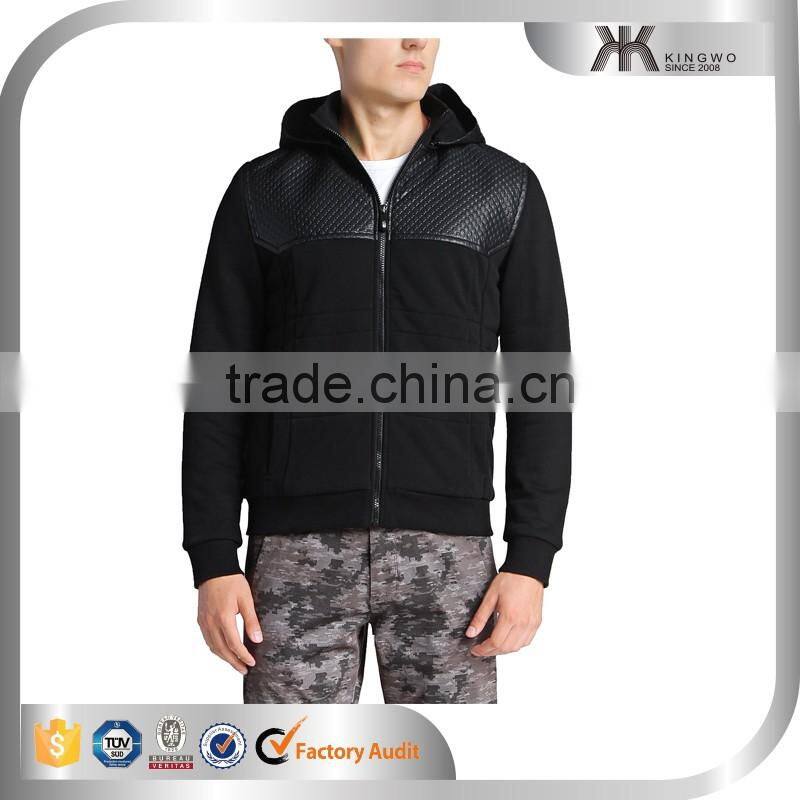 fashion thicken hooded coat zipper hooded men's coat and jacket