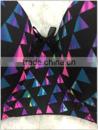 2017 OEM bra panty set women underwear printed bra panty set