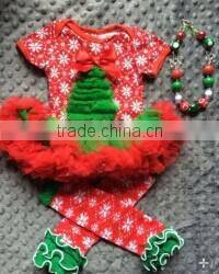 christmas snowflake onesie leg warmer necklace set