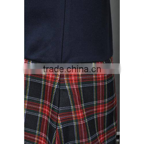 Custom Professional 100% cotton school uniform design skirt kindergarten uniform