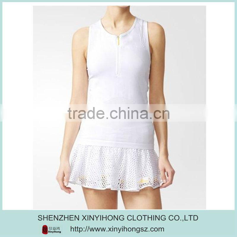 OEM plain white color dry fit golf sport I-shaped halter vest tops