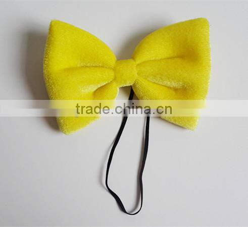 factory sale green color comb plush material funny bow tie for party