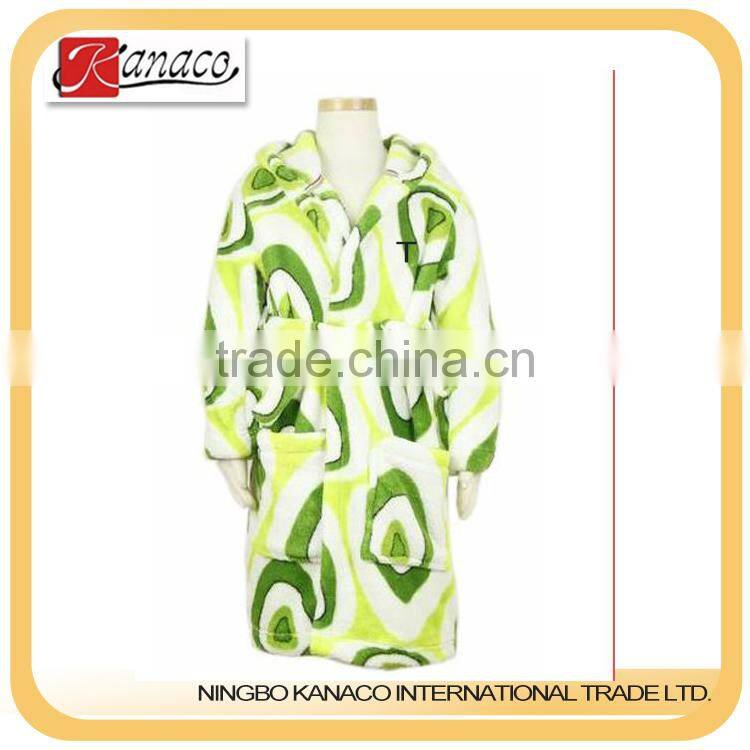 2012 polyester coral fleece robe(KN-RB-52)