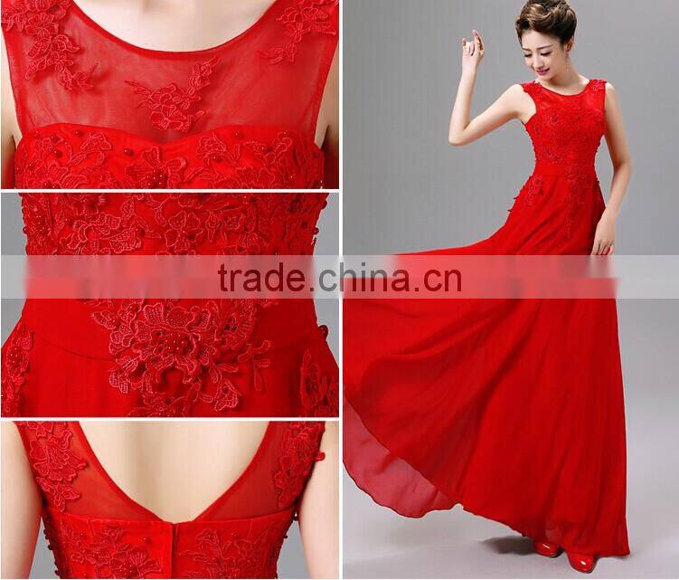 2016 Elegance lace wholesale women dresses for party , evening maxi long style sleeveless latest dress designs for ladies