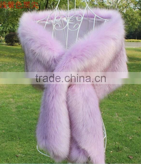 European fur overcoat woolen cloth shawl for women