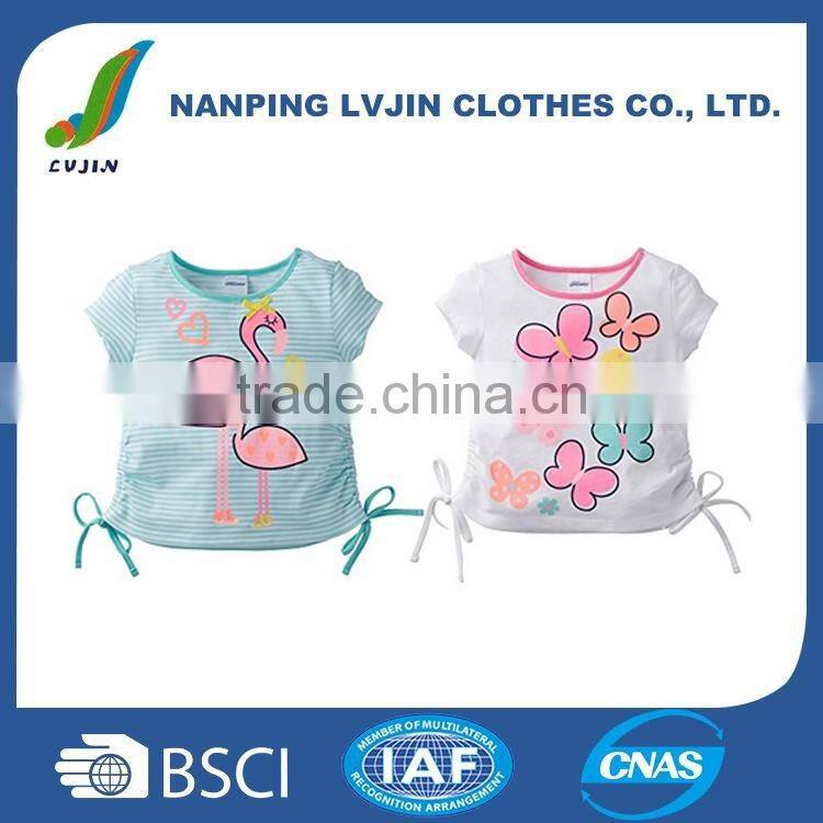 Baby Girls Round Neck Printed T-shirts