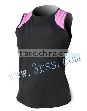 2014 sleeveless UPF50+ rash guard for young lady