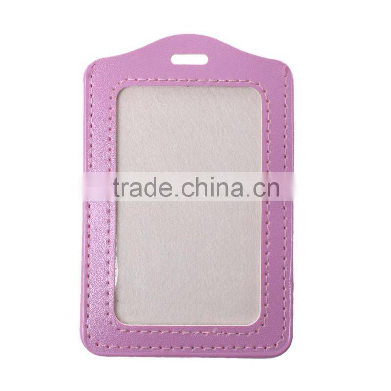 Wholesale Pink VerticalPolyurethane Custom Necklace ID Cards Badges Holders