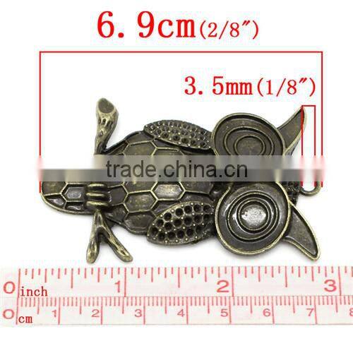 Charm Pendants Owl Animal Halloween Ornaments Antique Bronze Cabochon Setting(Fits 1mm) 6.9x4.5cm