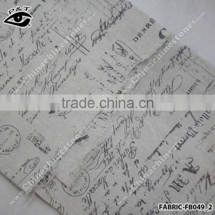 New Design Fabric Textile For Sofa Letters Printed Pattern