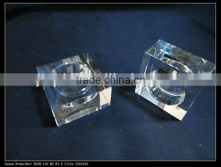 Square shape Crystal candlesticks