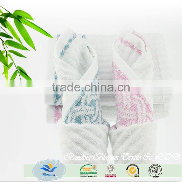 high quality jacquard quick-dry bamboo fabric hand towels