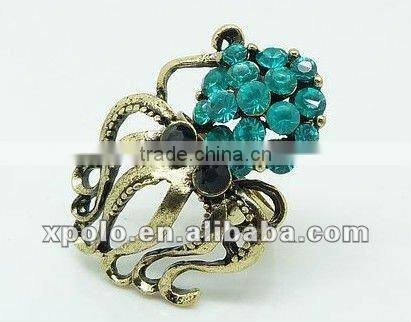 Women Personality Octopus Retro Alloy Finger Ring From Yiwu