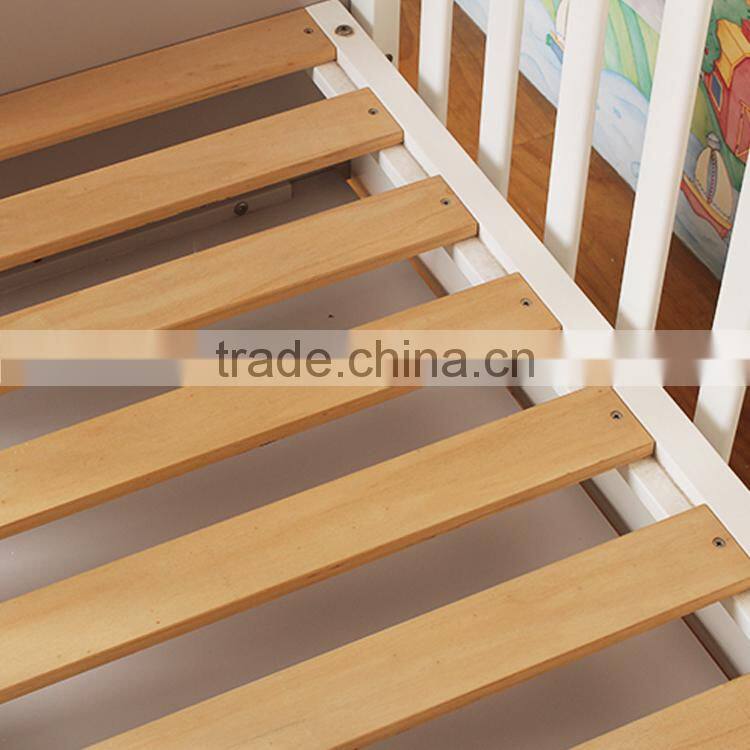 2016 new fashion baby nursery furniture discount modern baby crib woodland baby bedding