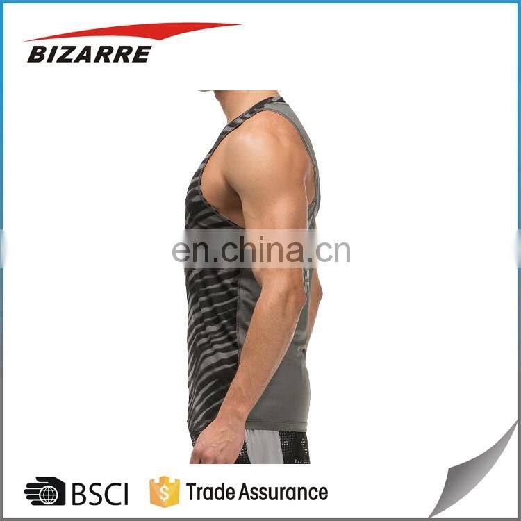Full Back Gym Tank Top Custom Printed Mens Singlet Fitness Wear Wholesale