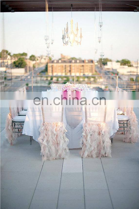 Custom-made Color Organza Wholesale Wedding Pink Chair Covers