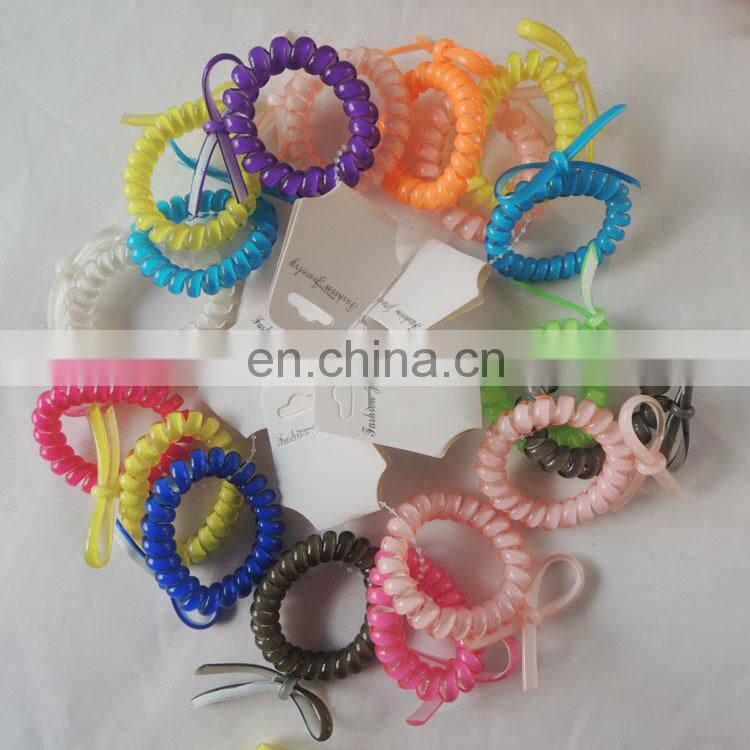 2015 new stylecheap hair bands PVC material elastic hair ring bands
