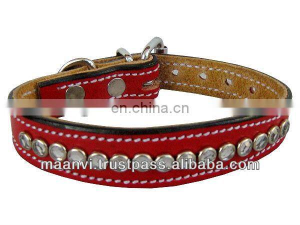 PINK LEATHER DESIGNER DOG HEAD COLLAR
