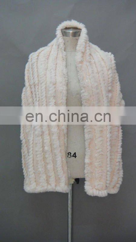 Ladies Elegant Knitting Shawl with 100% Rabbit Trim & Sequins NEW FOR 2011/2012 ( Style: # B188)