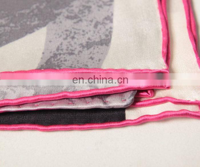 plain new arrival satin square silk scarf