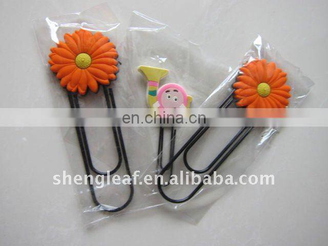 wholesale beautiful bookmark OEM rubber bookmark