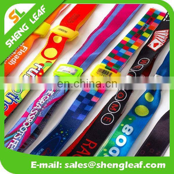 Party time woven wristband with metal hook
