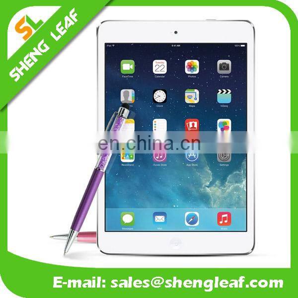 Crystal stylus touch pen with white highlighterwith plastic