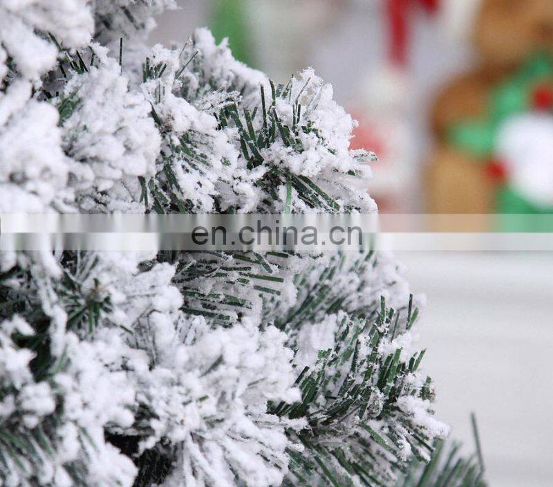 2017 New Big Size Tall Snowing White Christmas Tree Decorations Frosted Snow Artificial Christmas Trees Wholesale China