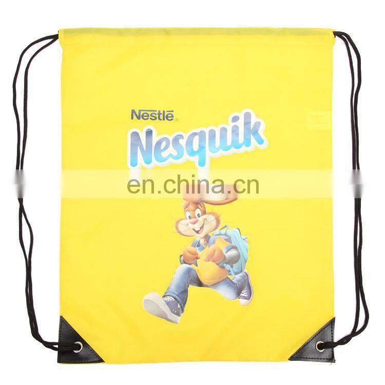 Custom polyester anime drawstring sport backpack bag for basketball