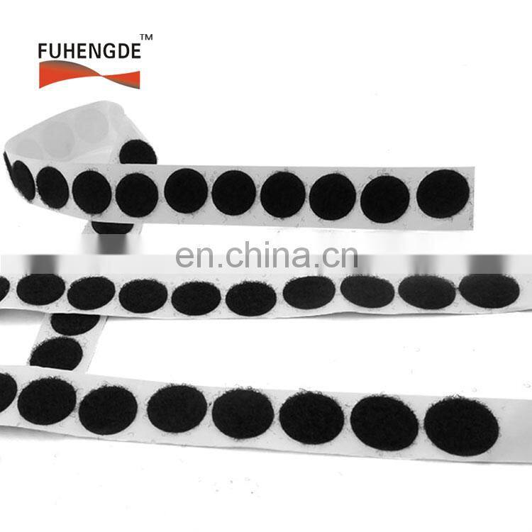 hook loop dots coins squares with adhesive backing