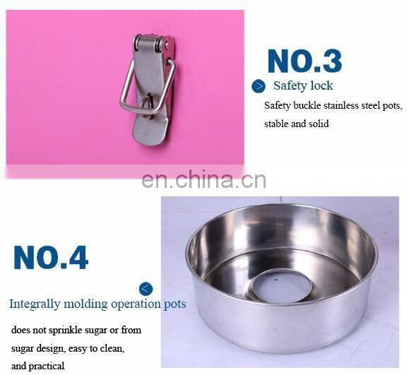 floor standing type stainless steel commercial electric cotton candy making machine with cover and music box