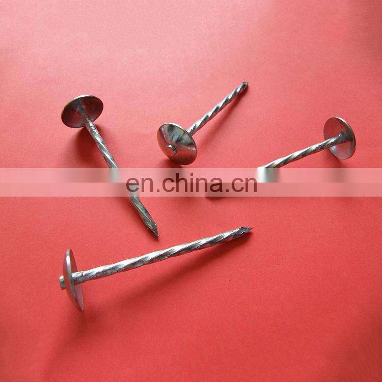 Galvanized Combination Roofing Nails Corrugated Ring Shank with Umbrella Head and Washer