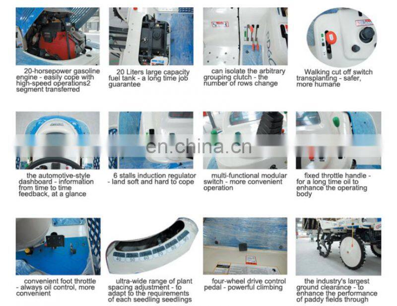 farm machine 6 rows rice transplanter for sale